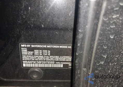 2015 BMW 550I xDrive z USA, uszkodzony, nr VIN WBAKP9C58FD979569